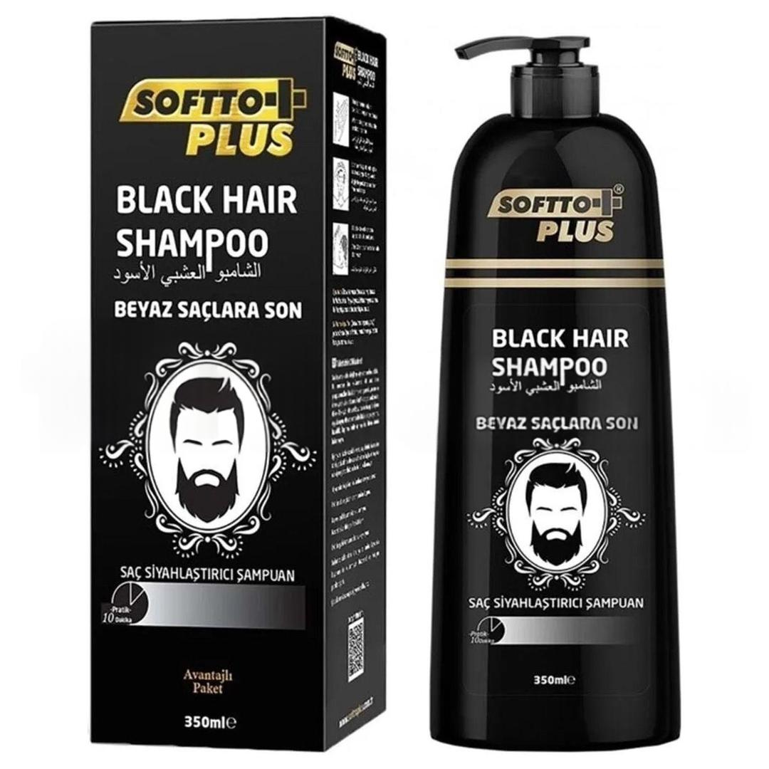 Softto Plus Saç Siyahlaştırıcı Şampuan Black Hair Shampoo 350 ml