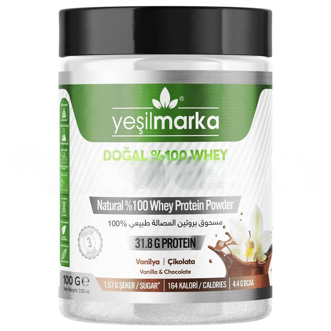 Yeşilmarka Doğal Whey Protein Tozu Vanilya / Kakao 100 gr