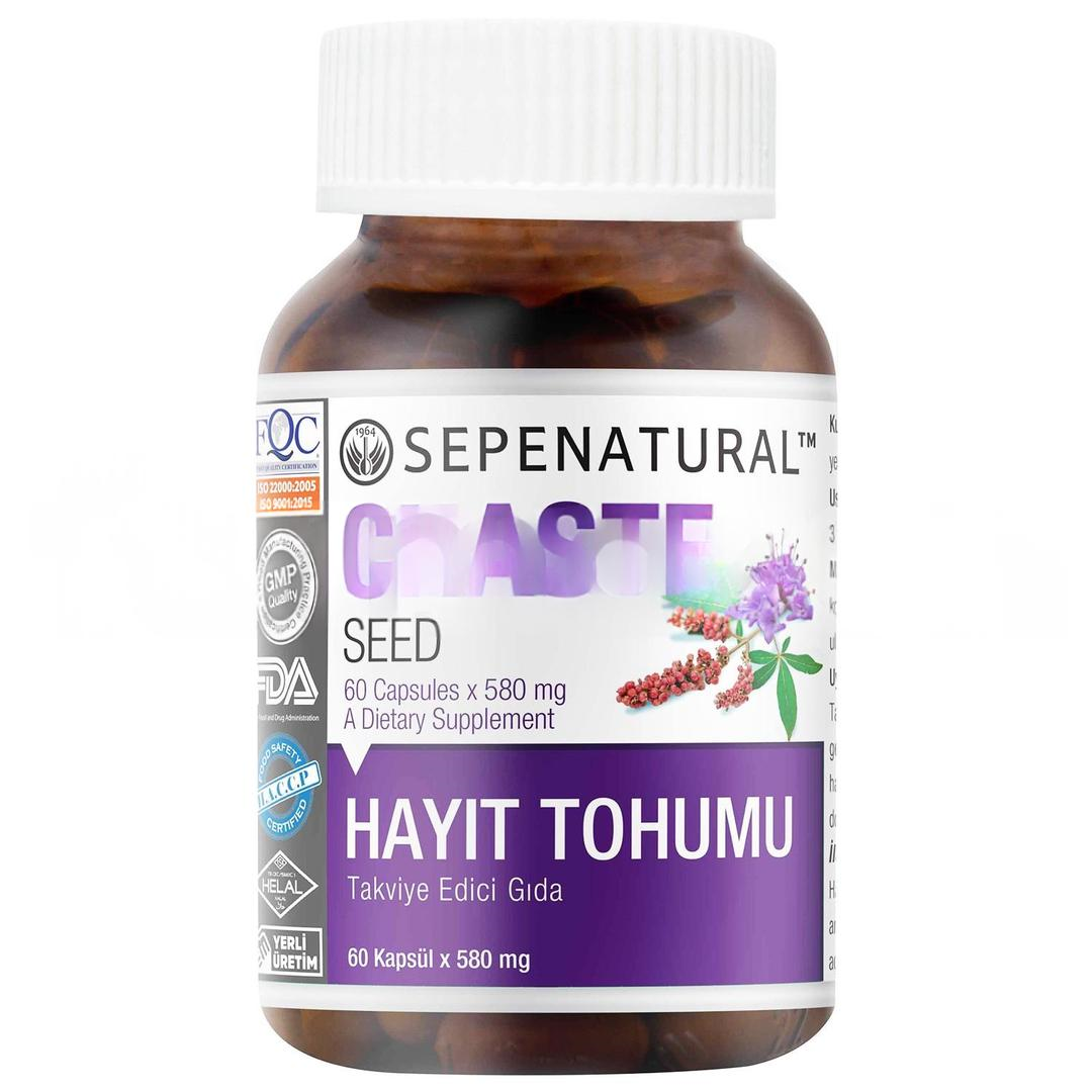 Sepe Natural Hayıt Chaste Seed Hayıt 580 mg 60 Kapsül