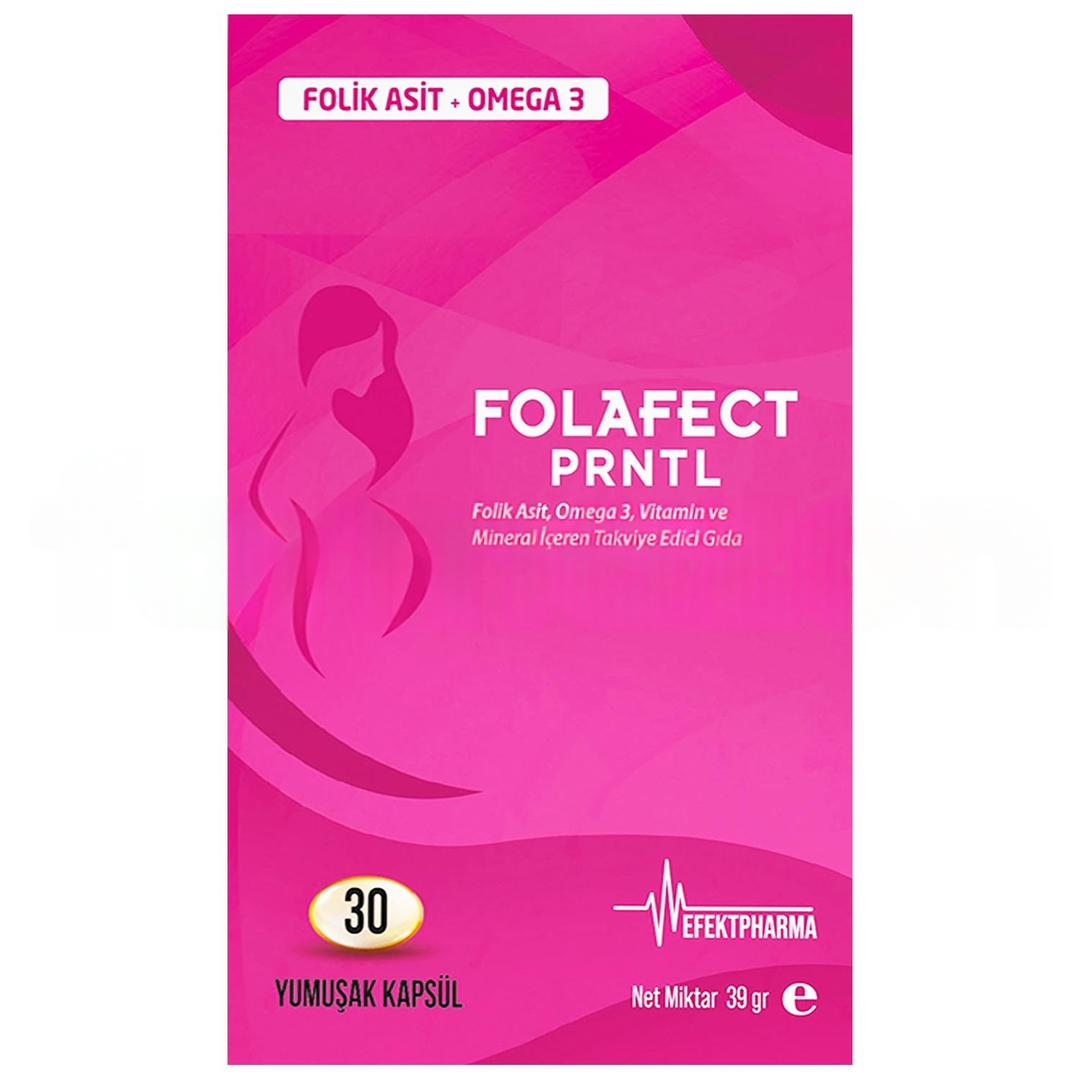 Folafect PRNTL Folik Asit Omega 3 İçerikli Yumuşak Kapsül 30'lu