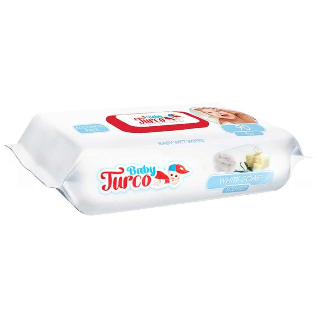 Baby Turco Beyaz Sabun Kokulu Islak Havlu 90'lı