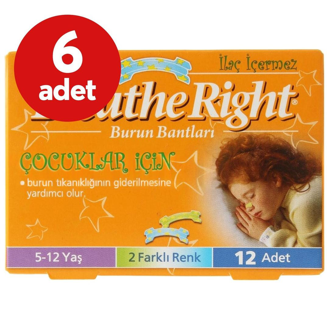 Breathe Right Burun Bandı Çocuk 12'li - 6 Adet