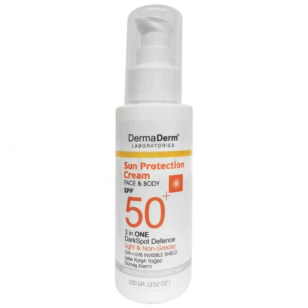 Dermaderm Sun Protection Leke Karşıtı Yağsız Güneş Kremi SPF50+ 100 gr