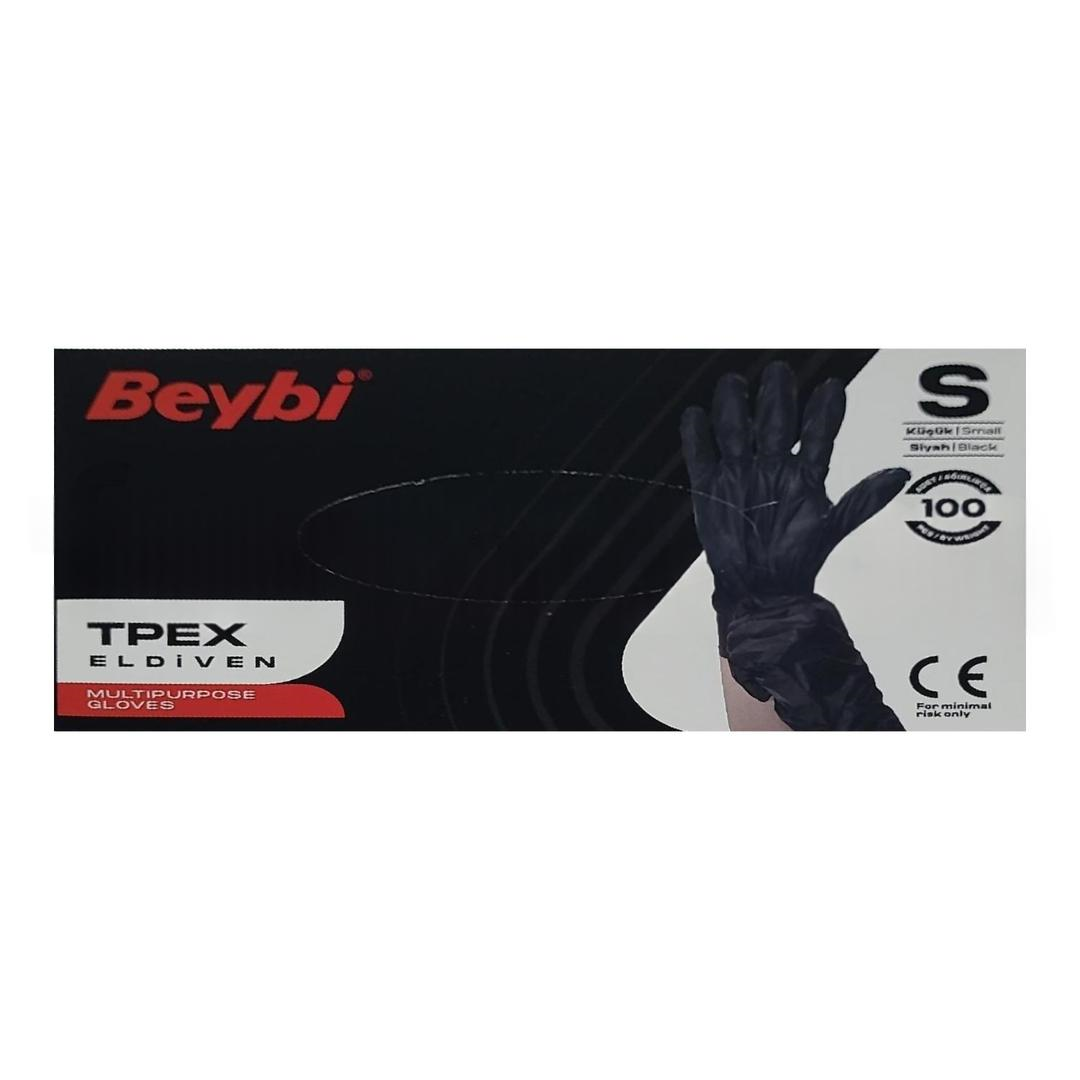 Beybi Tpex Eldiven Siyah Small 100'lü