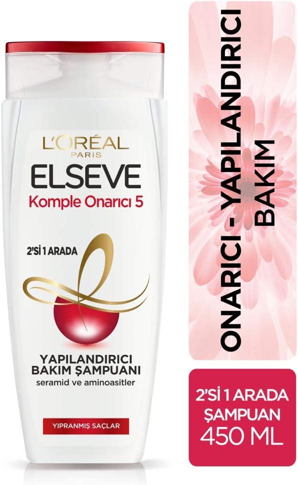 Loreal Parisı 2'si 1 Arada 450 ml Elseve Komple Onarıcı 5 Yapılandırıcı Bakım Şampuan