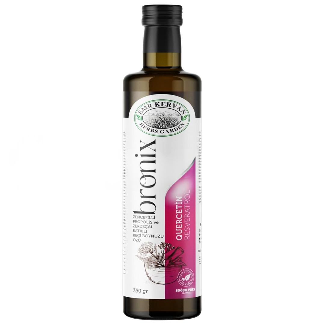 Emr Kervan Herbs Garden Bronix Quercetin Resveratrol Kara Mürver Katkılı Keçiboynuzu Özü 350 gr