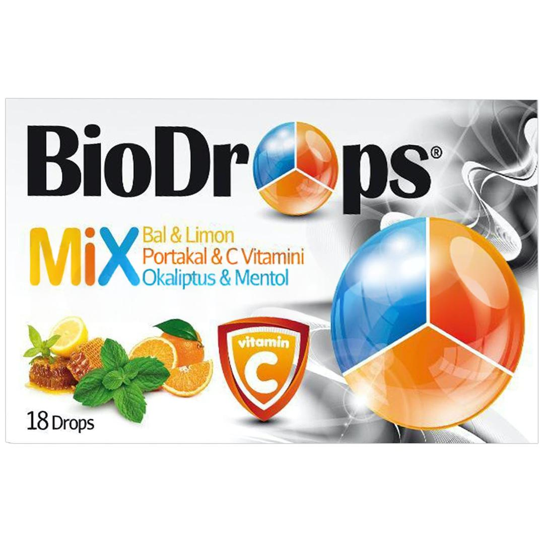 Biodrops Mix C Vitaminli Pastil 18'li