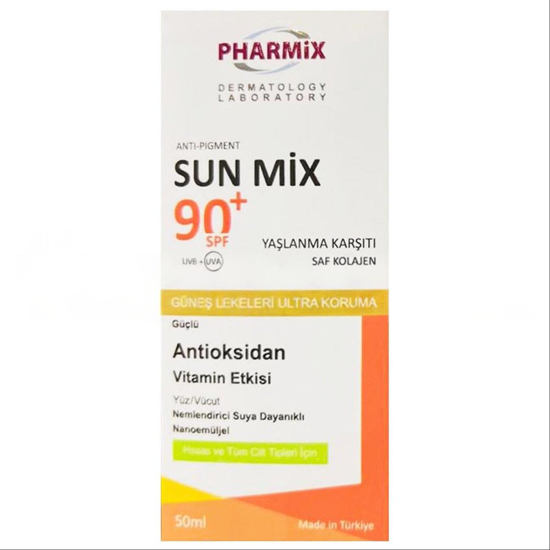 Pharmix Sun Mix SPF90+ Güneş Lekeleri Ultra Koruma Antioksidan Krem 50 ml