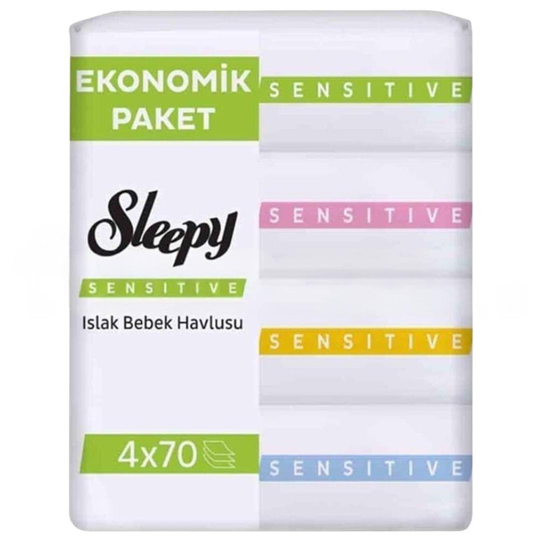 Sleepy Sensitive Islak Bebek Havlusu 4 x 70 Yaprak