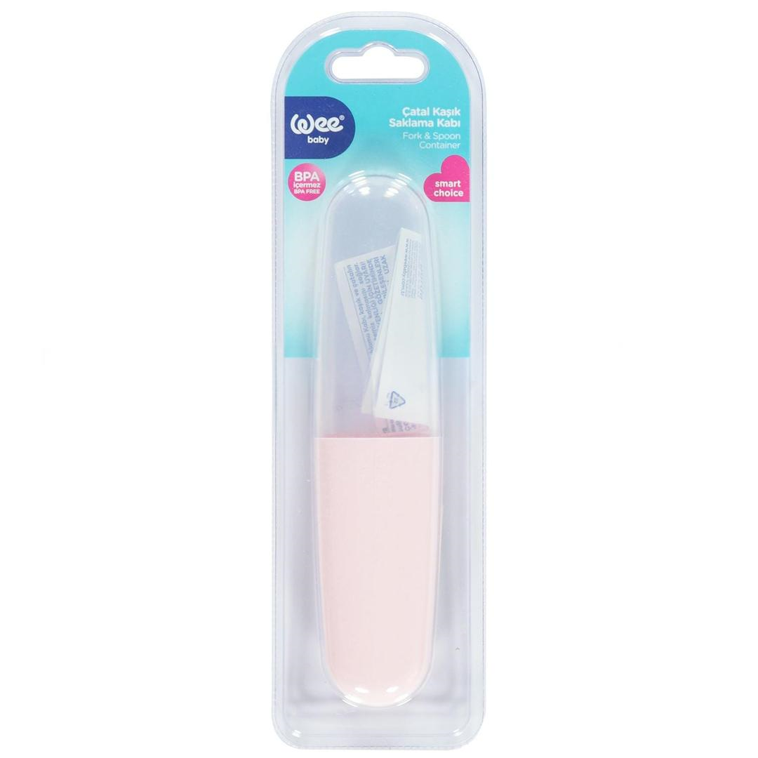 Wee Baby 887 Bebe Çatal Kaşık Saklama Kabı - Pembe