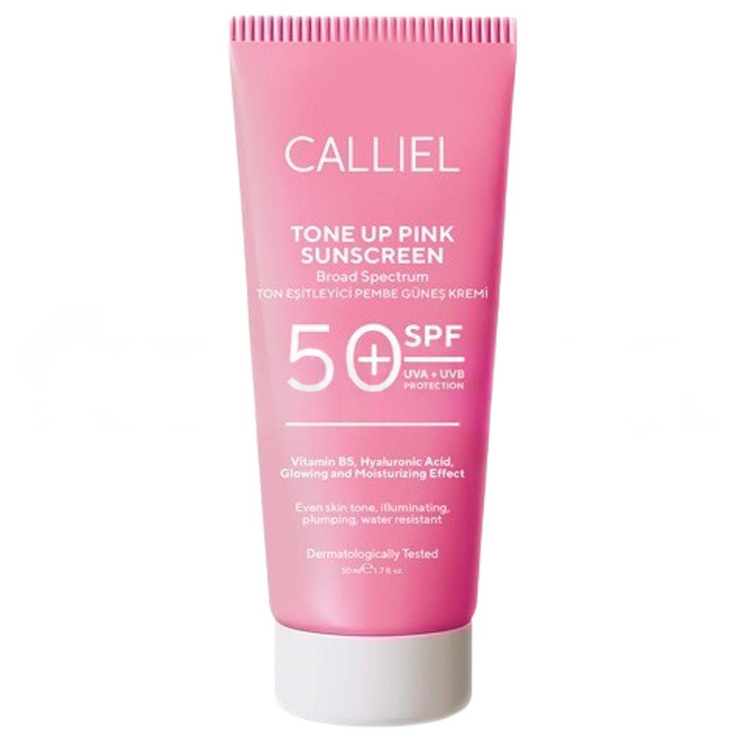 Calliel Ton Eşitleyici Aydınlatıcı Renkli Güneş Kremi Glutatyon Hyaluronik Asit Etkili SPF50+ 50 ml