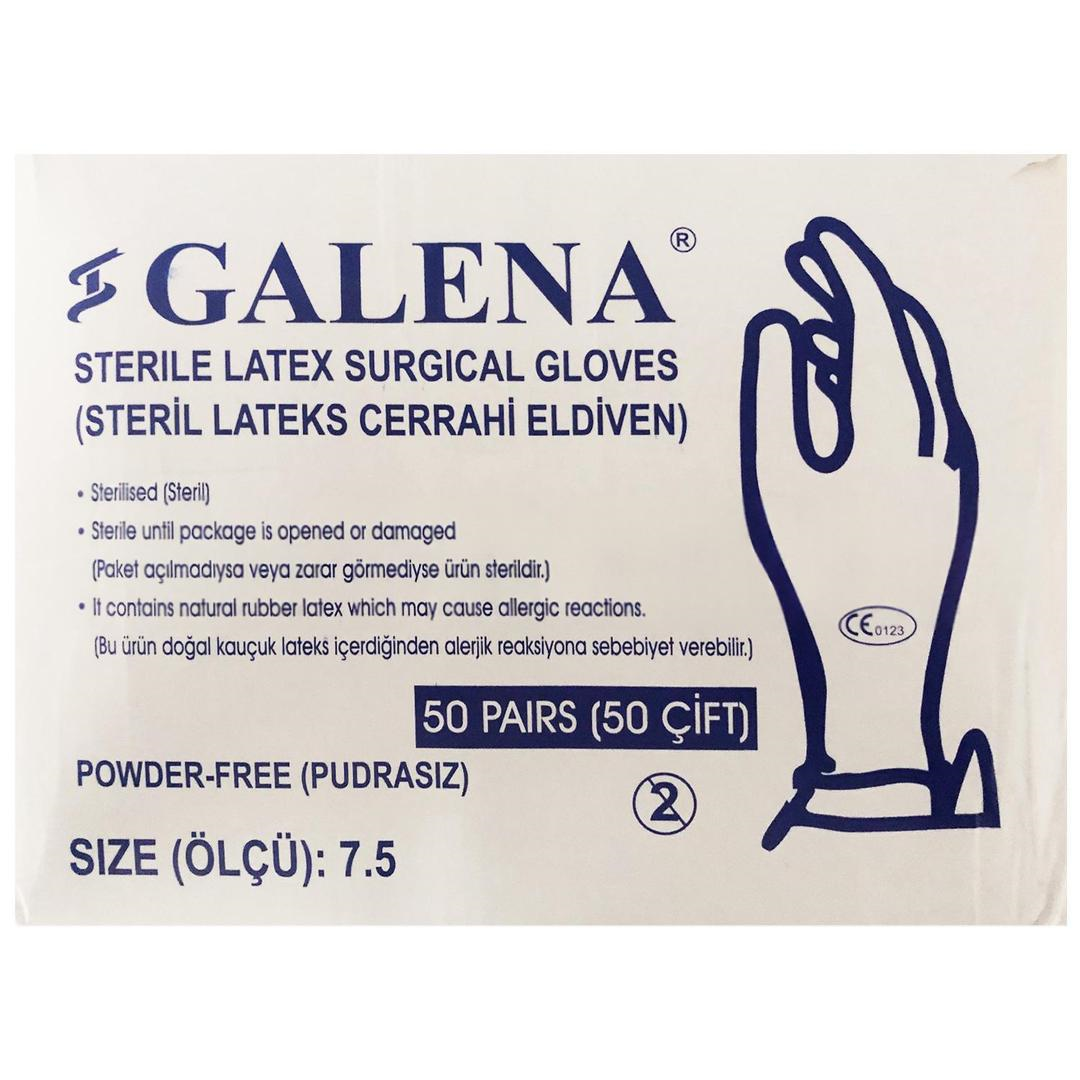 Galena Lateks Pudrasız Steril Cerrahi Eldiven 50 Çift No: 7,5
