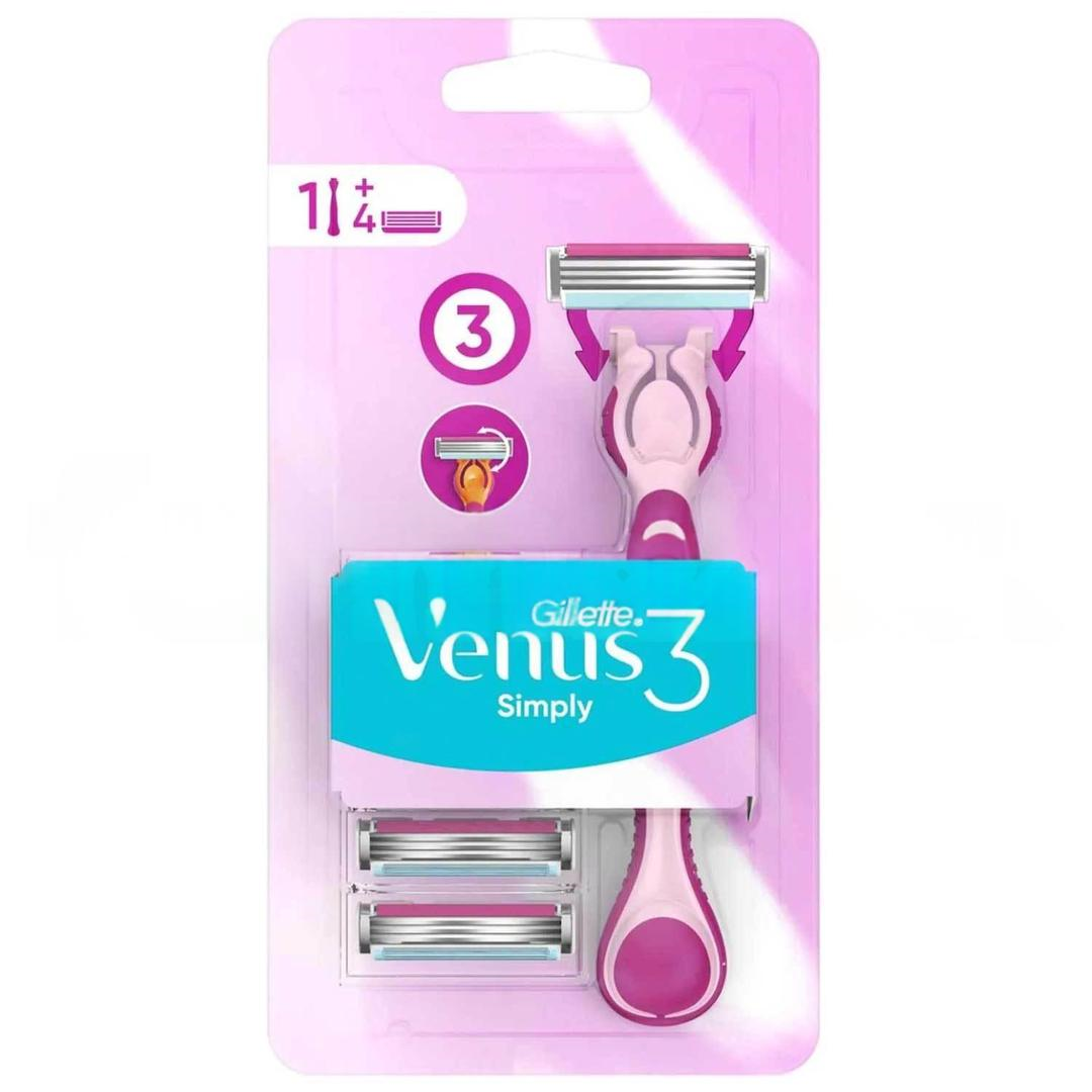 Gillette Venus 3 Simply Kadın Tıraş Makinesi 4 Yedekli