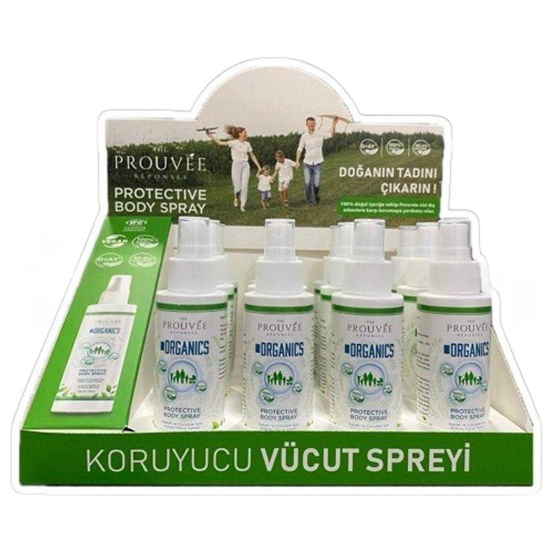 The Prouvée Organics Doğal ve Organik Sivrisinek Kovucu Sprey 0+ Ay 100 ml - 12'li Stant