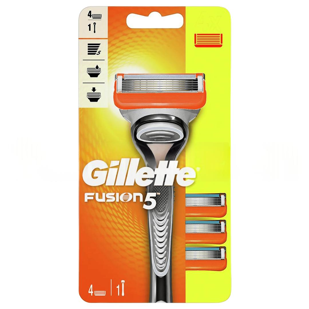 Gillette Fusion Tıraş Makinesi + Yedek Başlık 4'lü