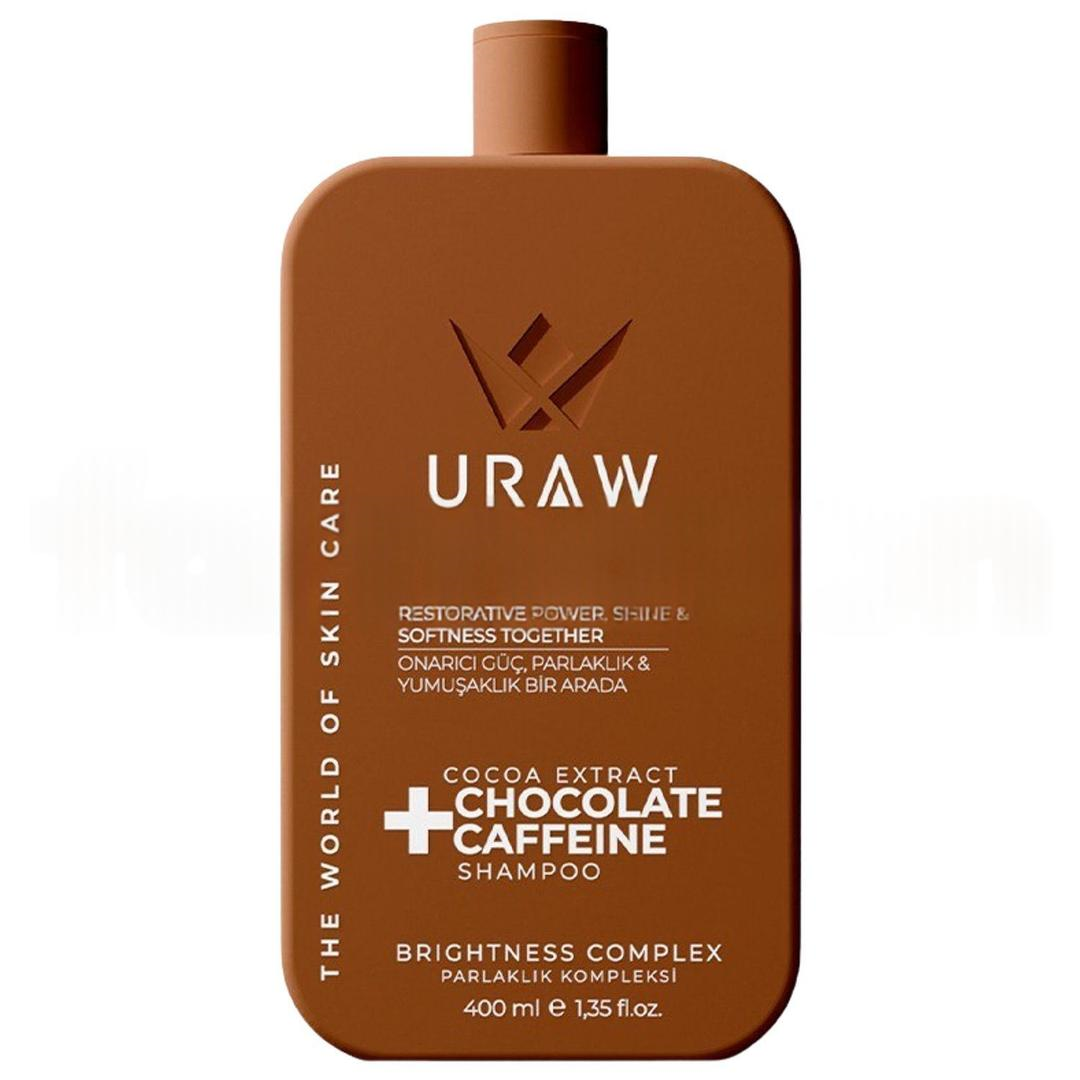 Uraw Chocolate Caffeine Shampoo Kakao Ekstratlı Yüksek Onarıcı Çikolata Şampuanı 400 ml