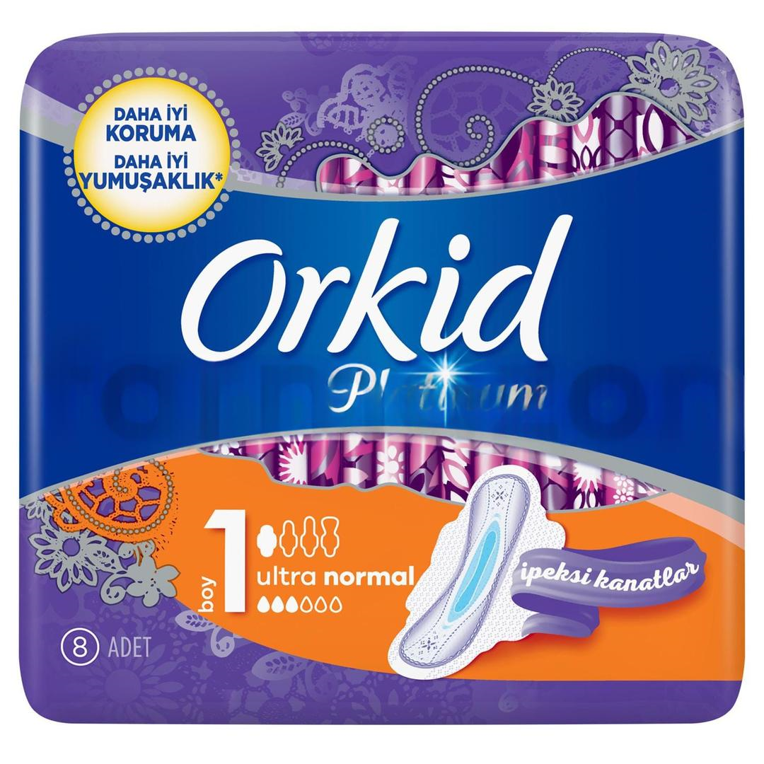Orkid Platinum Ultra Hijyenik Ped Normal 8'li