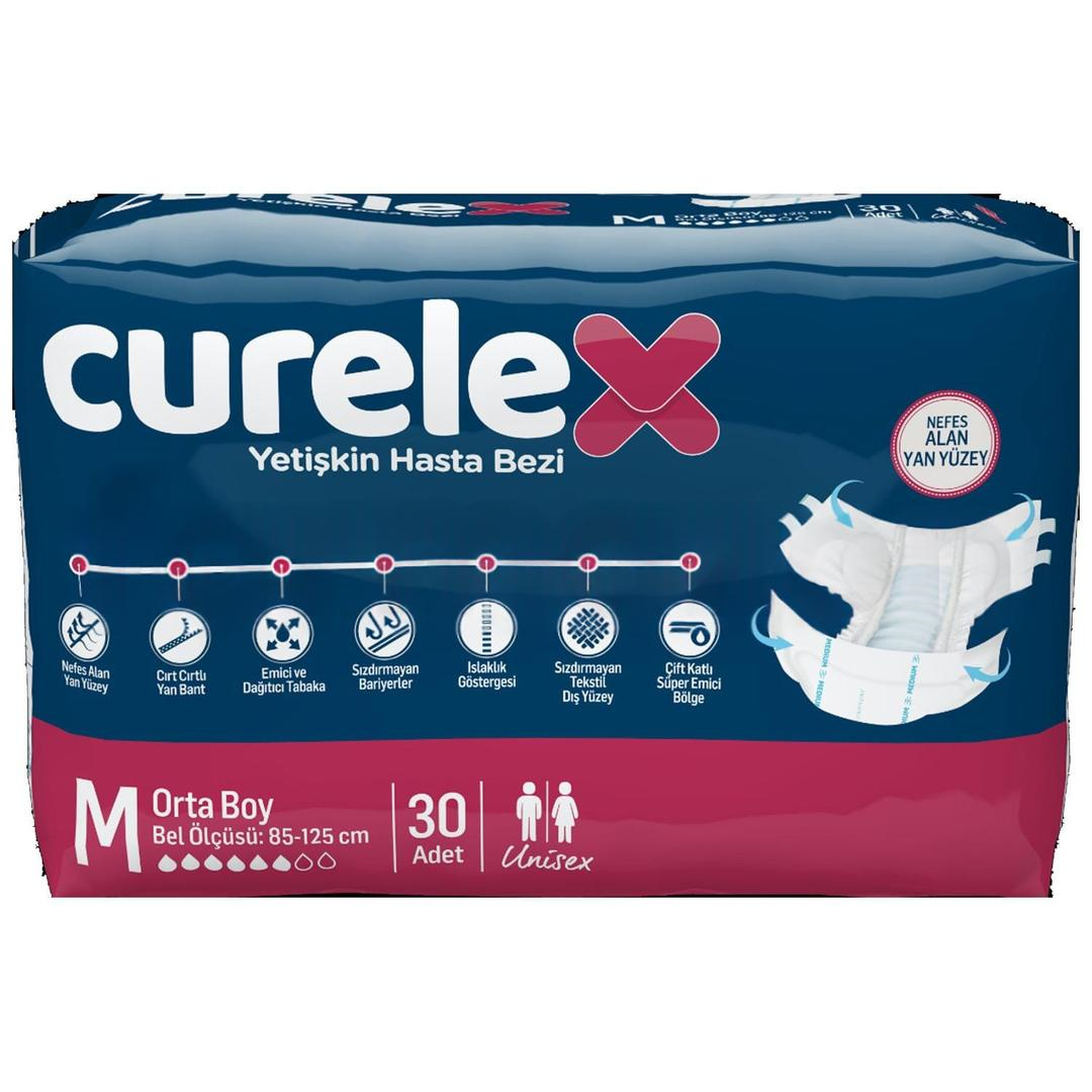 Curelex Belbantlı Hasta Bezi Medium 30'lu
