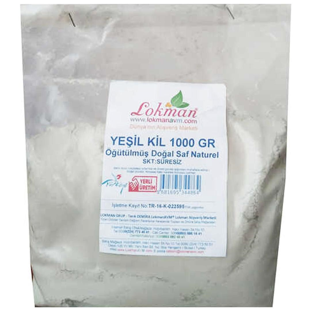 Lokmanavm Öğütülmüş Yeşil Kil 1000 gr