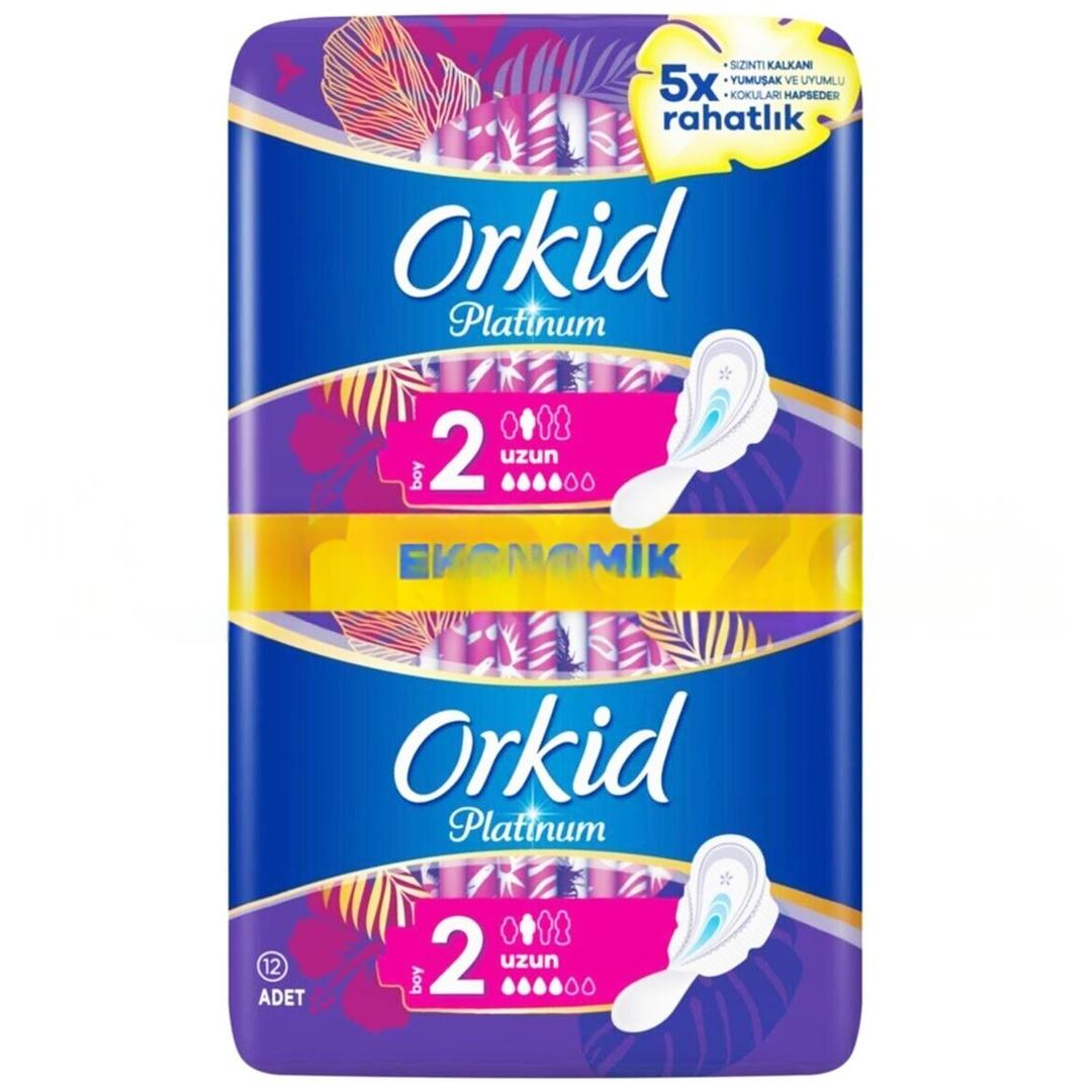 Orkid Platinum Uzun Boy 2 Hijyenik Ped 12'li