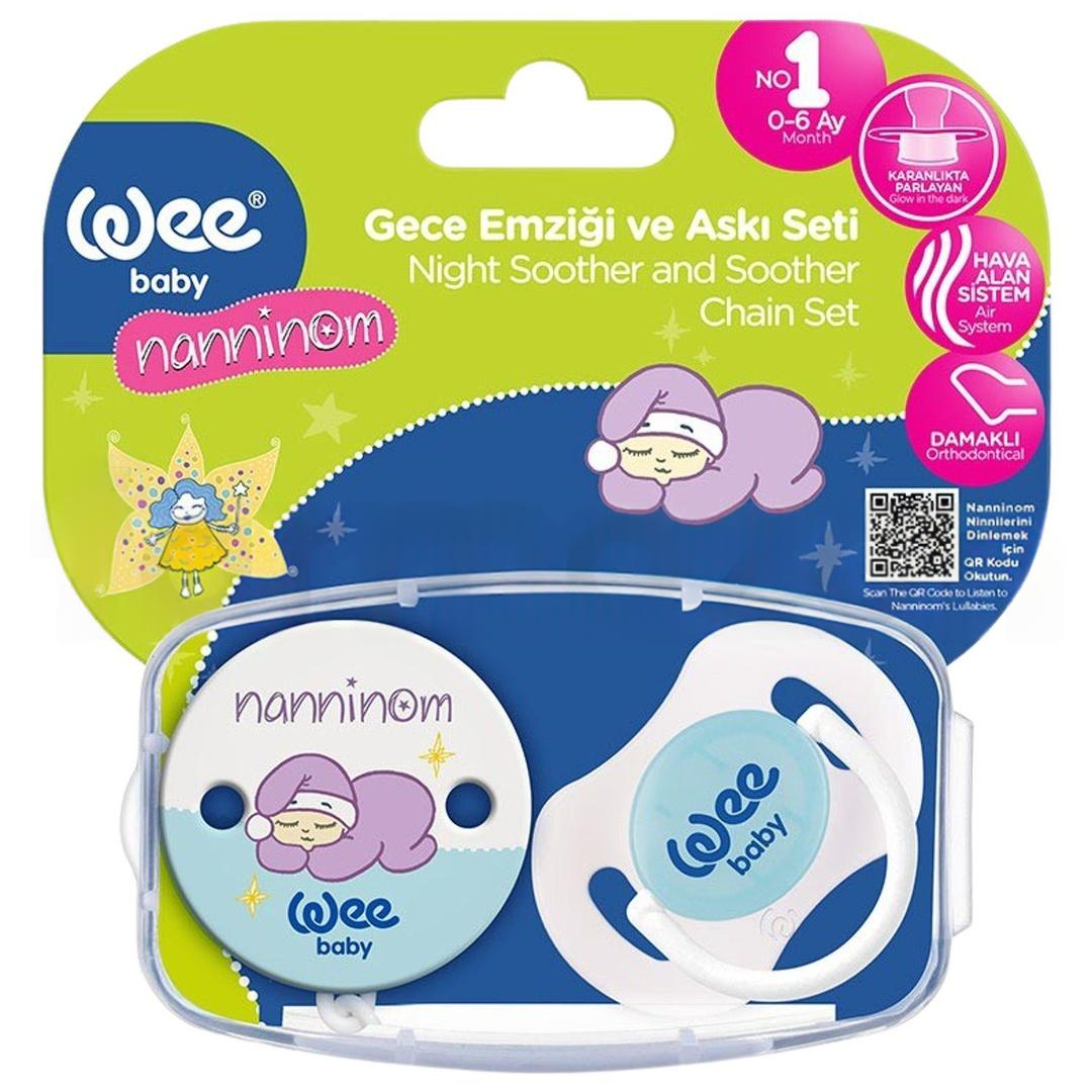 Wee Baby Kod:152 Nanninom Gece Emziği ve Askı Seti Emzik No: 1