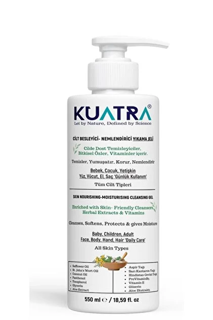 Kuatra 550 ml Kokusuz Nemlendirici Besleyici Temizlik Jeli