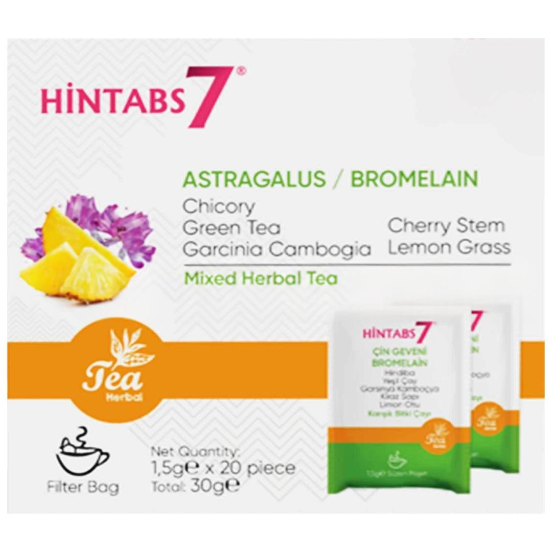 Hintabs7 Astragalus Bromelain Detox Çayı 1,5 gr x 20 Adet
