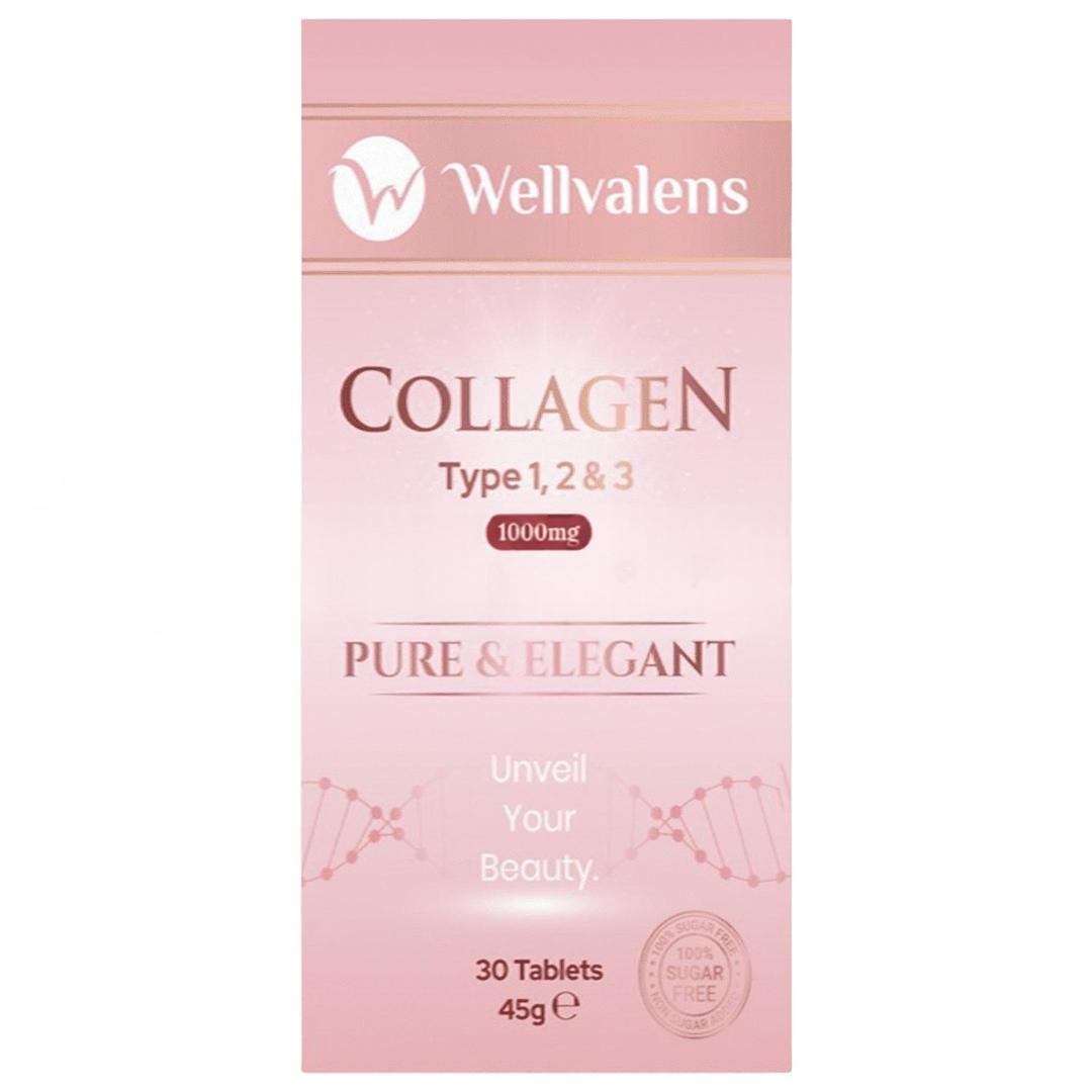 Wellvalens Pure & Elegant Hidrolize Kolajen Tablet Tip 1-2-3 30 Tablet
