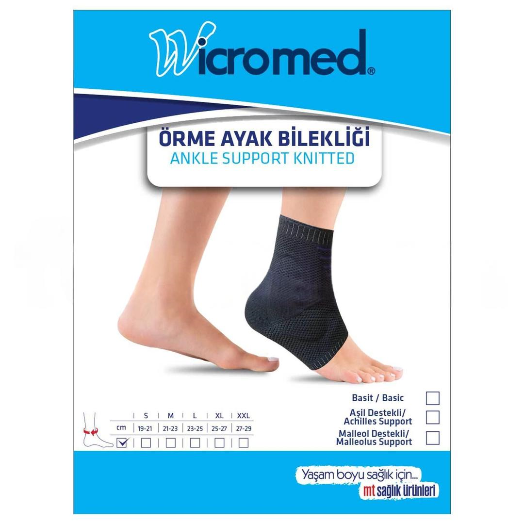 Wicromed Ayak Bilekliği Örgü Silikon Destekli Large