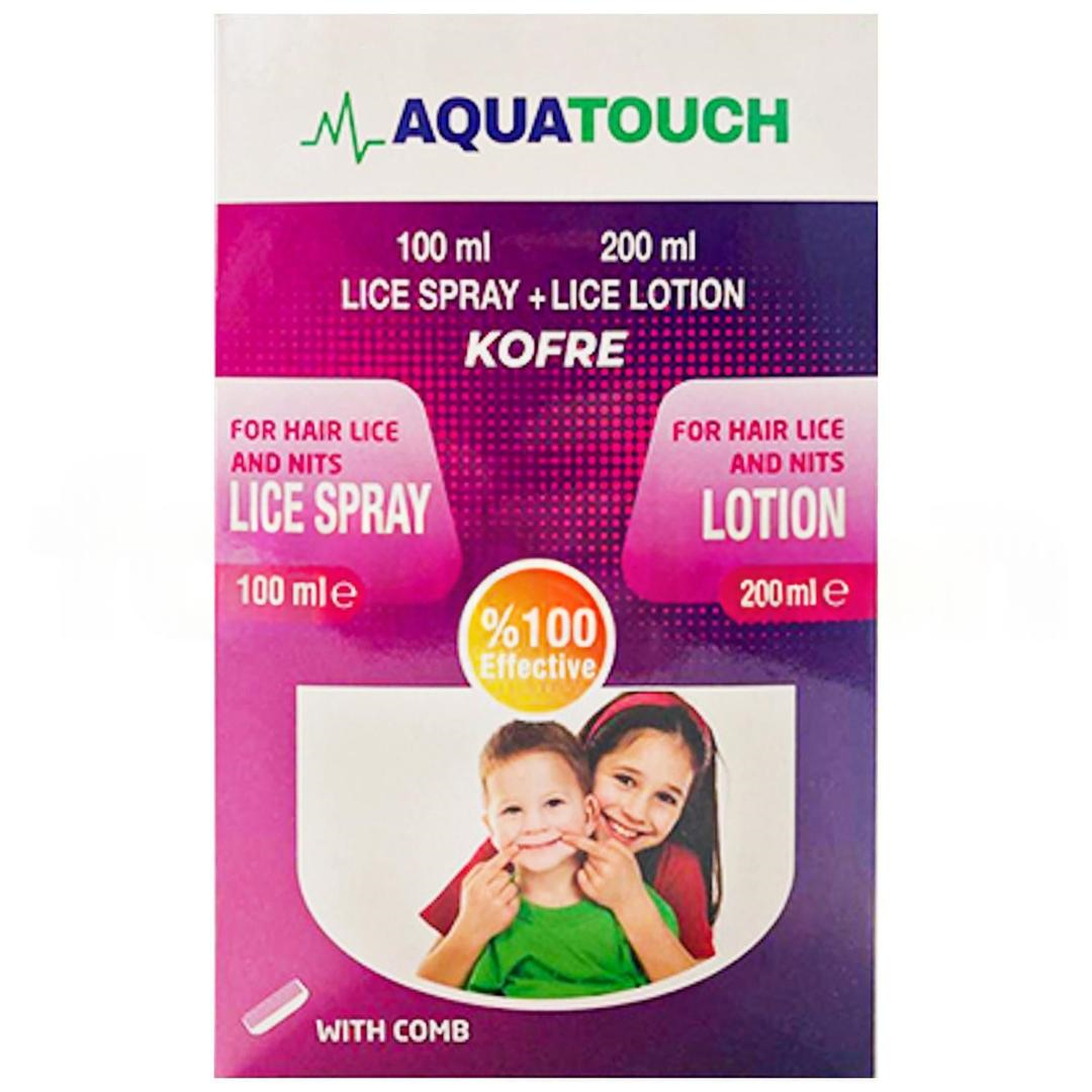 Aqua Touch Kofre - Bit Spreyi 100 ml + Şampuan 200 ml + Plastik Tarak Hediyeli