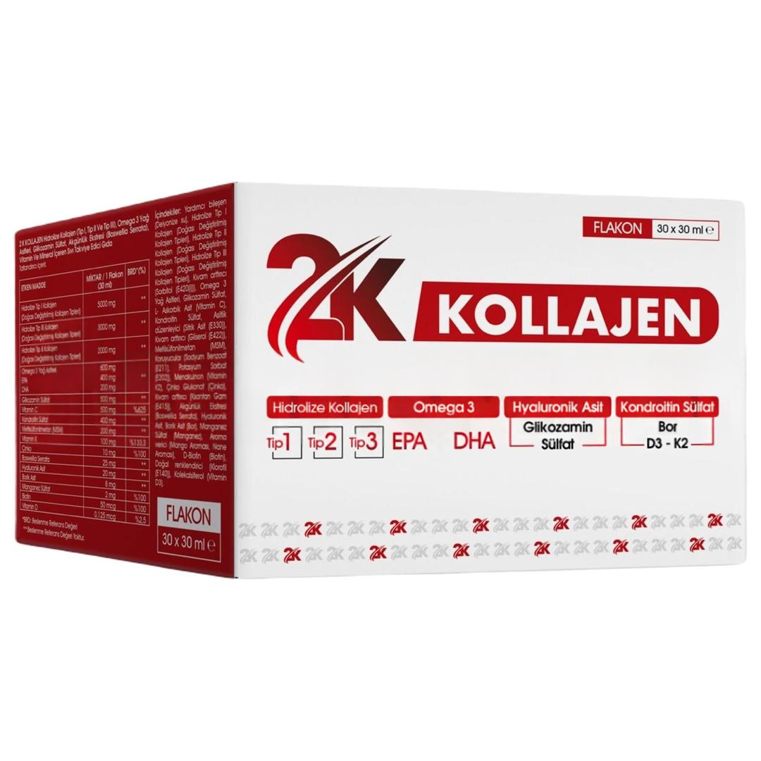 2K Kollajen Vitamin ve Mineral İçeren Takviye Edici Gıda