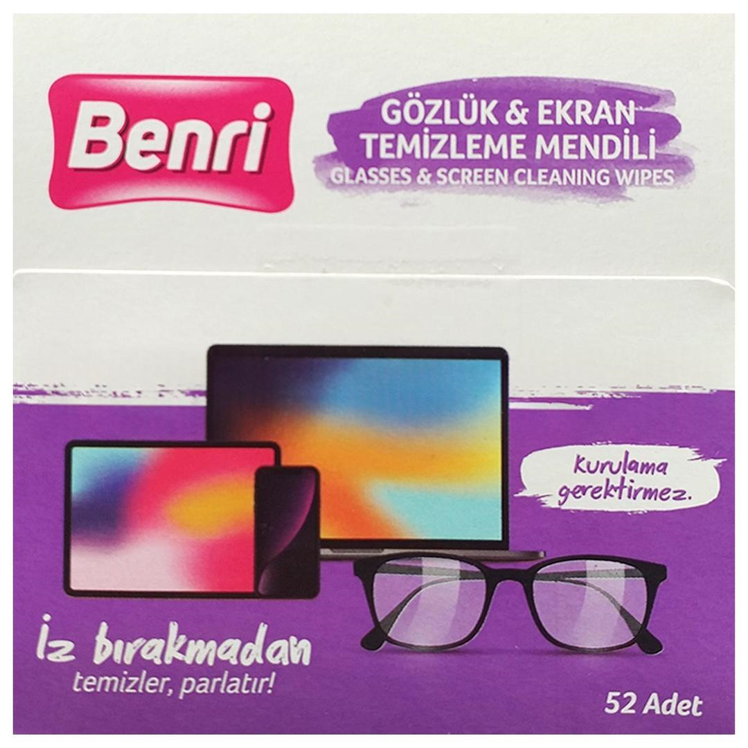 Benri Gözlük Ekran Temizleme Mendili 52'li