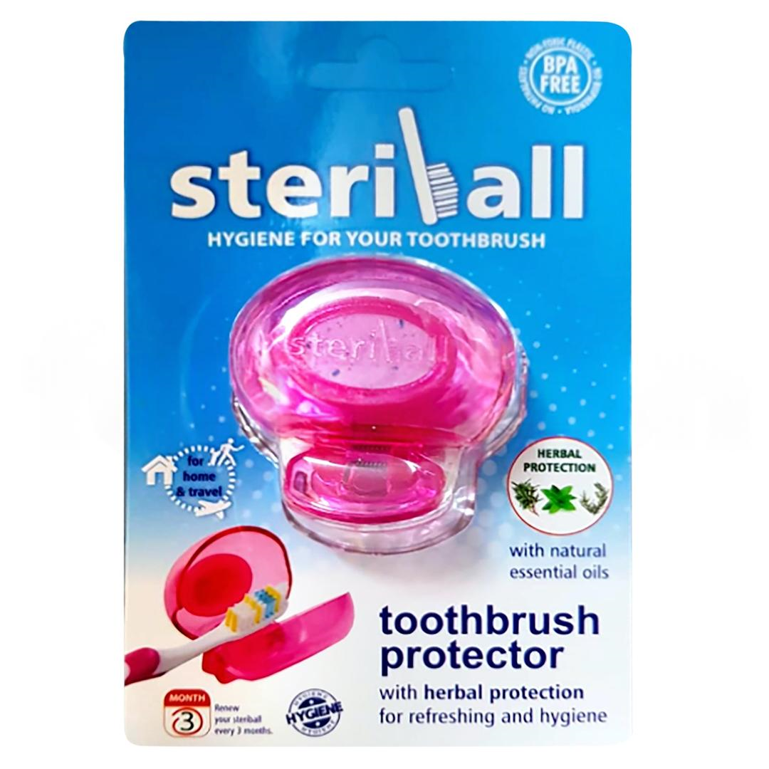 Steriball Diş Fırçası Koruyucu Hijyenik Kap Pembe