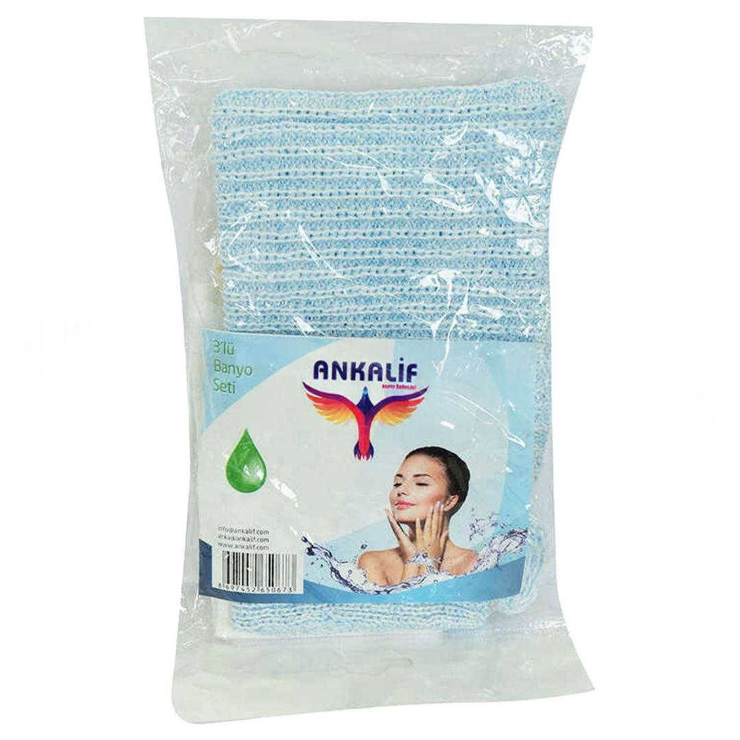 Ankalif Banyo Seti - Banyo Lifi + Kese + İpli Topuk Taşı