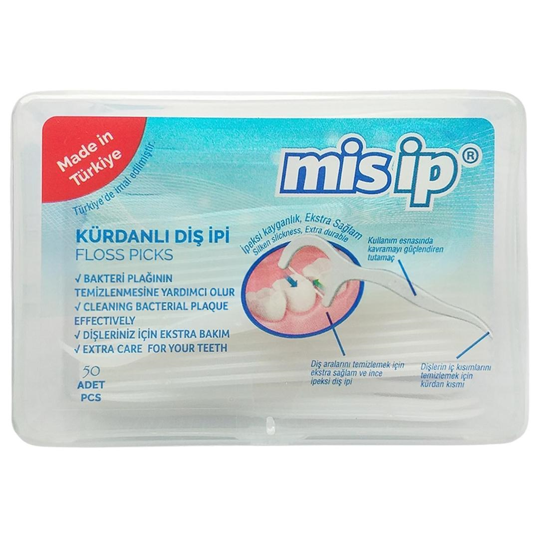 Misip Kürdanlı Diş İpi Kare Kutulu 50'li