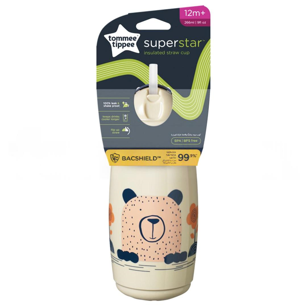 Tommee Tippee Isı Yalıtımlı Pipetli Bardak 260 ml - Gri