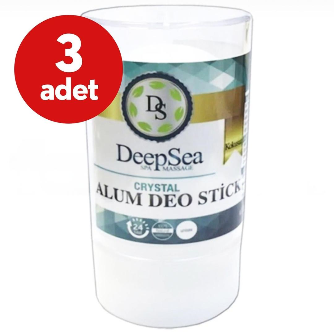 Deep Sea Alum Stick Deodorant Crystal 60 gr - 3 Adet
