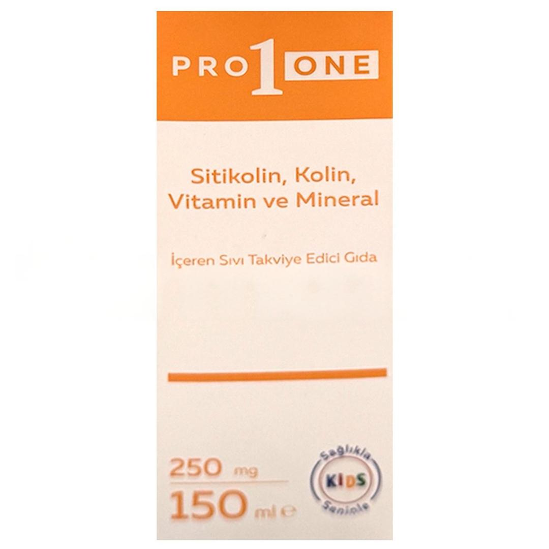 Pro1one Stikolin Kolin Vitamin ve Mineral 250mg Şurup 150 ml