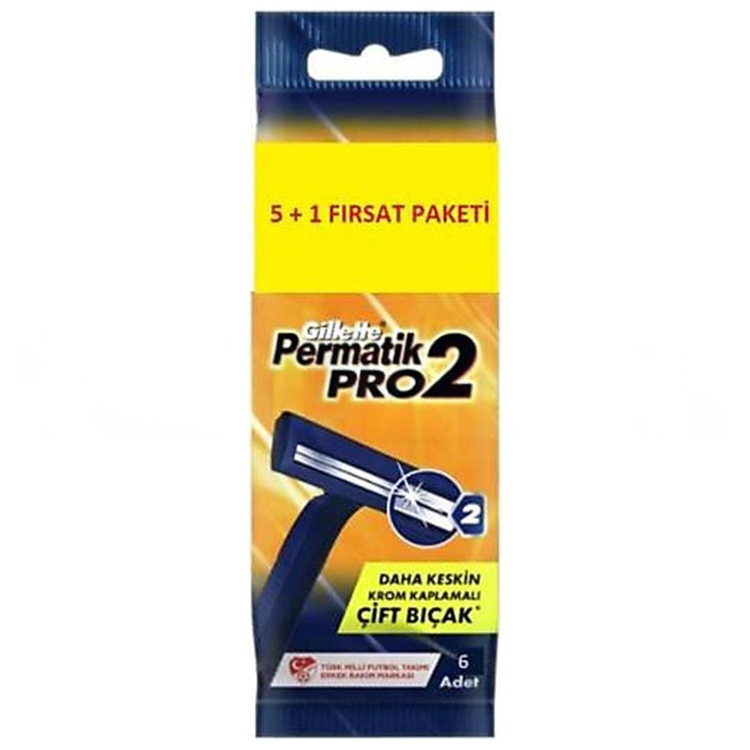 Gillette Permatik Pro 2 Tıraş Bıçağı 6'lı
