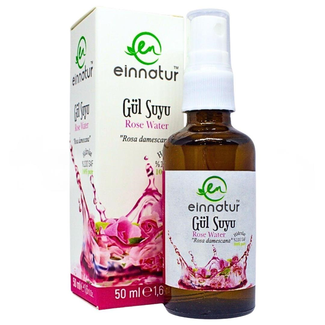 Einnatur Rosa Damascena Hidrosol %100 Saf Doğal Yağlı Gül Suyu Spreyli 50 ml