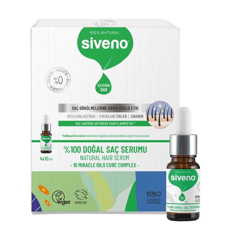 Siveno Doğal Saç Bakım Serumu 4x10 ml