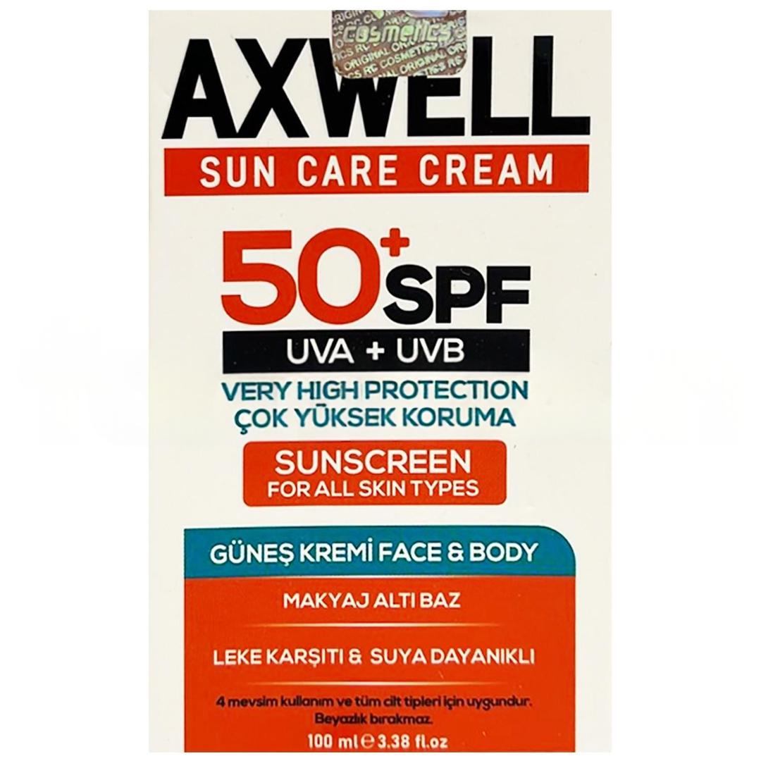 Axwell Sun Care Cream Güneş Kremi SPF50+ 100 ml