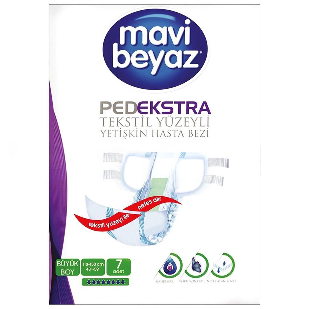 Mavi Beyaz Pedextra Hasta Bezi Large 8'li