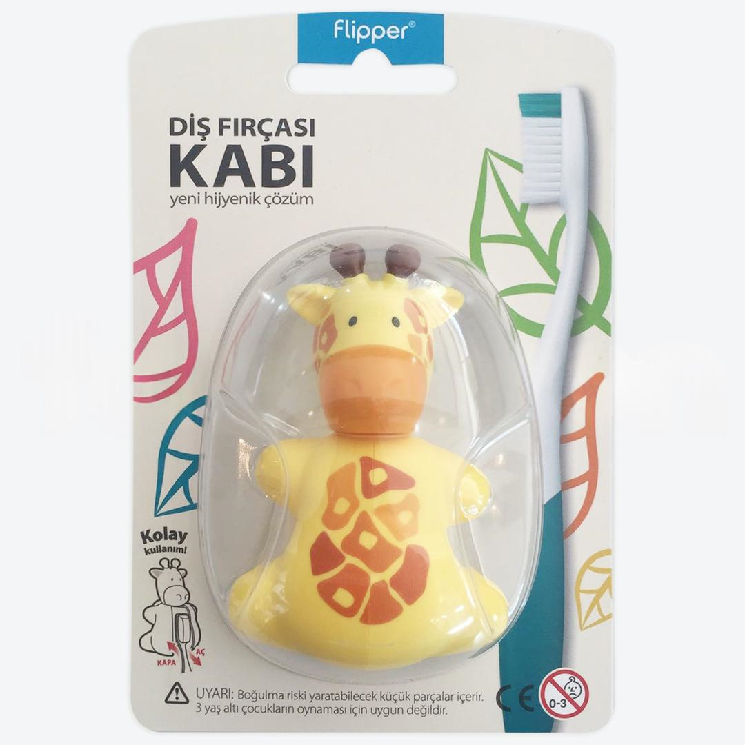 Flipper Hijyenik Diş Fırçası Kabı Zürafa