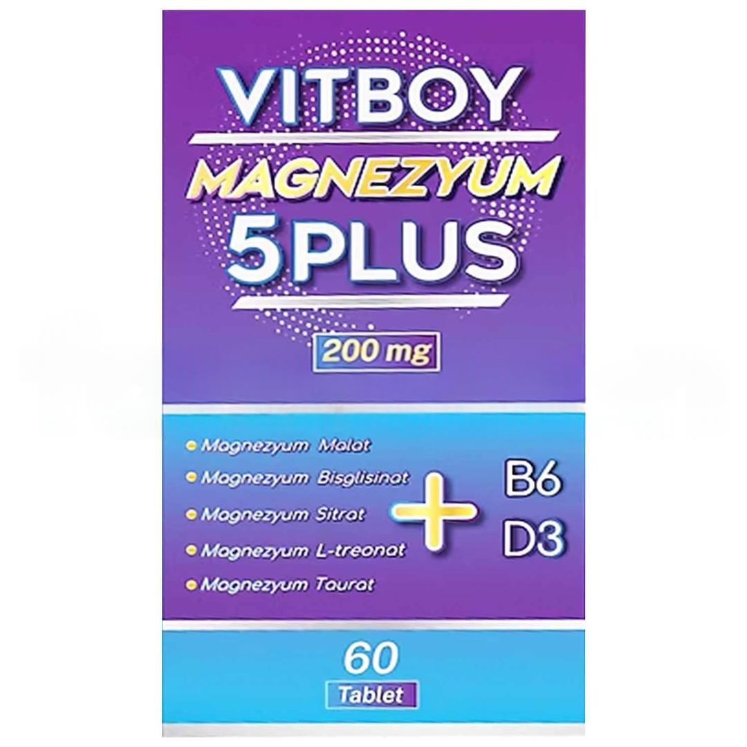 Vitboy Magnezyum 5 Plus 200 mg 60 Tablet