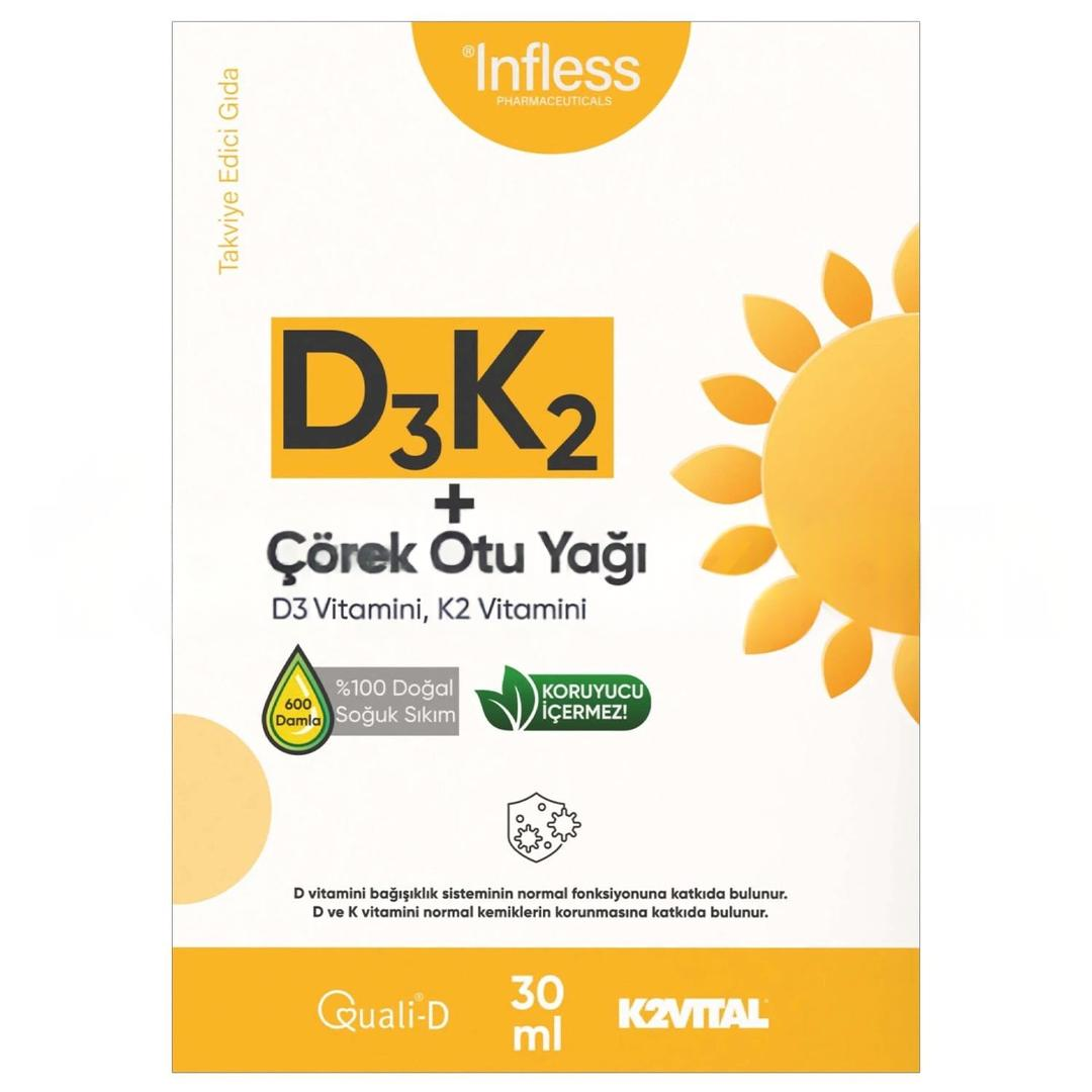 Infless D3 K2 + Çörek Otu Yağı 30 ml