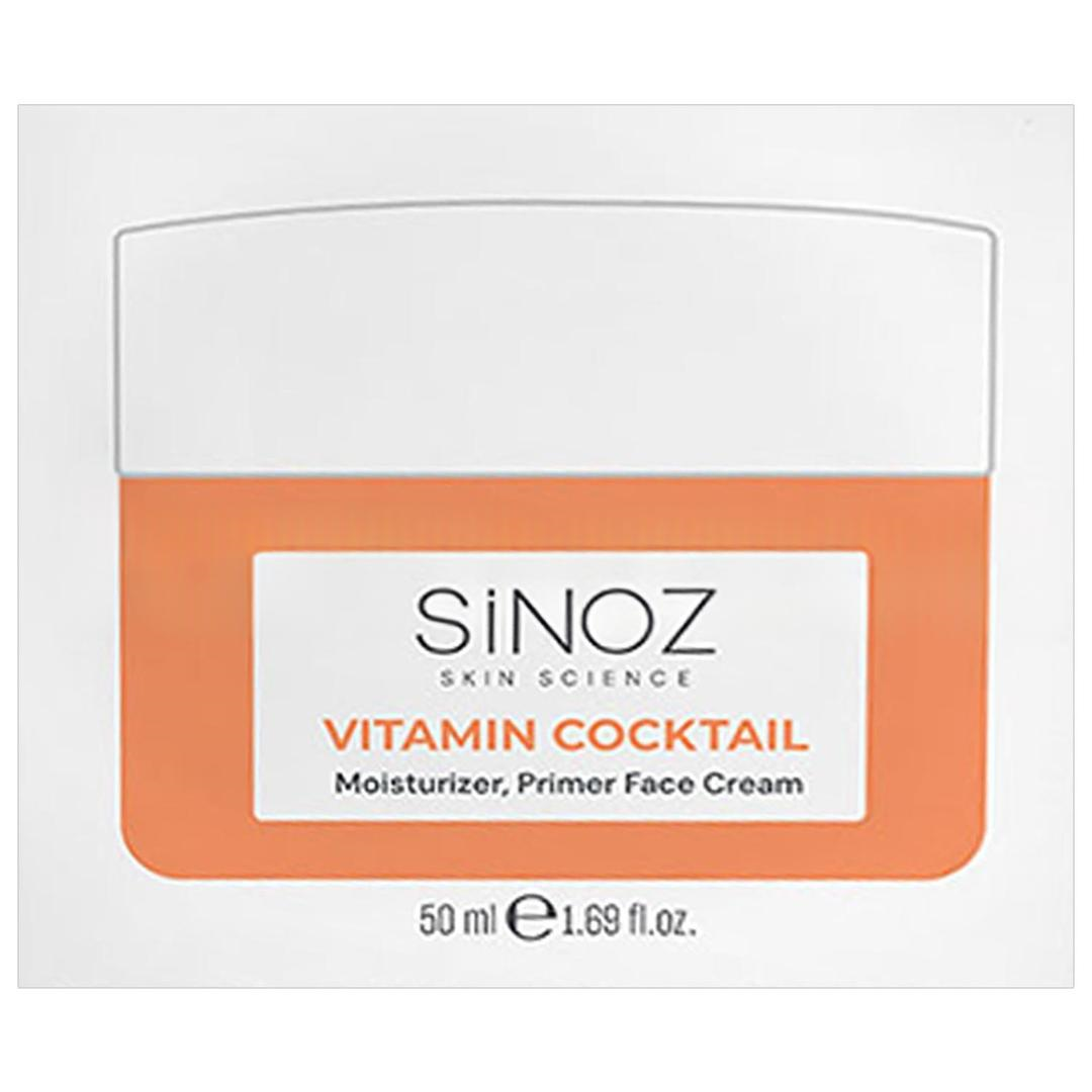 Sinoz Vitamin Kokteyl Nemlendirici Besleyici Onarıcı Vitamin C+B3+B5+E Vemakyaj Bazı Yüz Kremi 50 ml