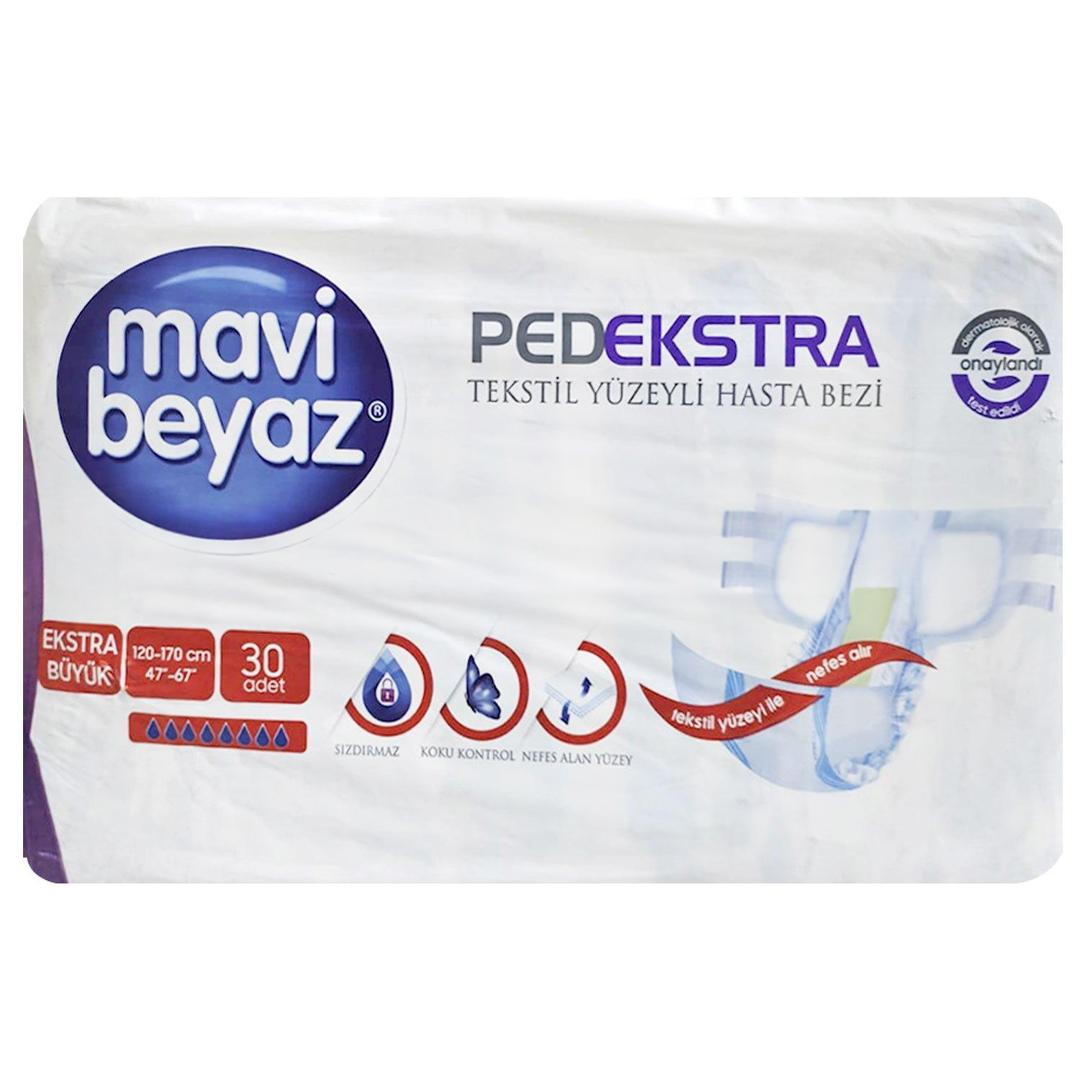 Mavi Beyaz Ped Ekstra Tekstil Hasta Bezi xLarge 30'lu