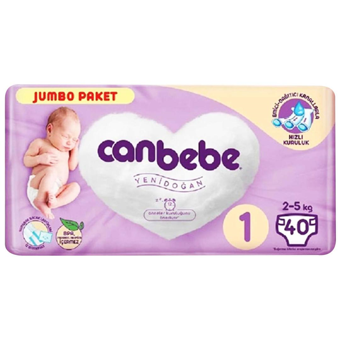 Canbebe Klasik Bebek Bezi Yeni Doğan No: 1 40'lı
