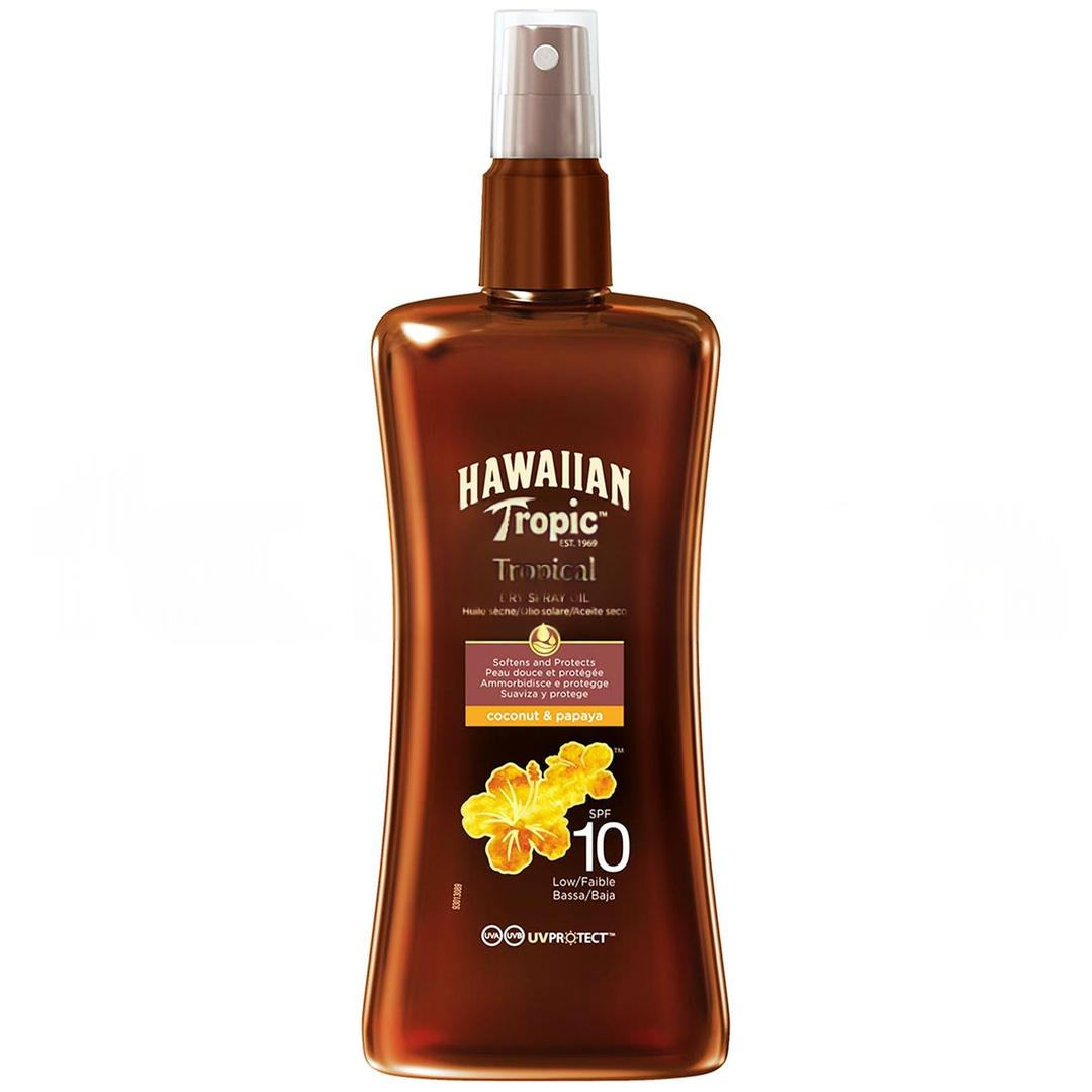 Hawaiian Tropic Protective Dry Spray Oil Coconut & Papaya SPF10 200 ml